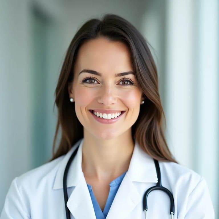 Esempio di ritratto professionale naturale su sfondo neutro