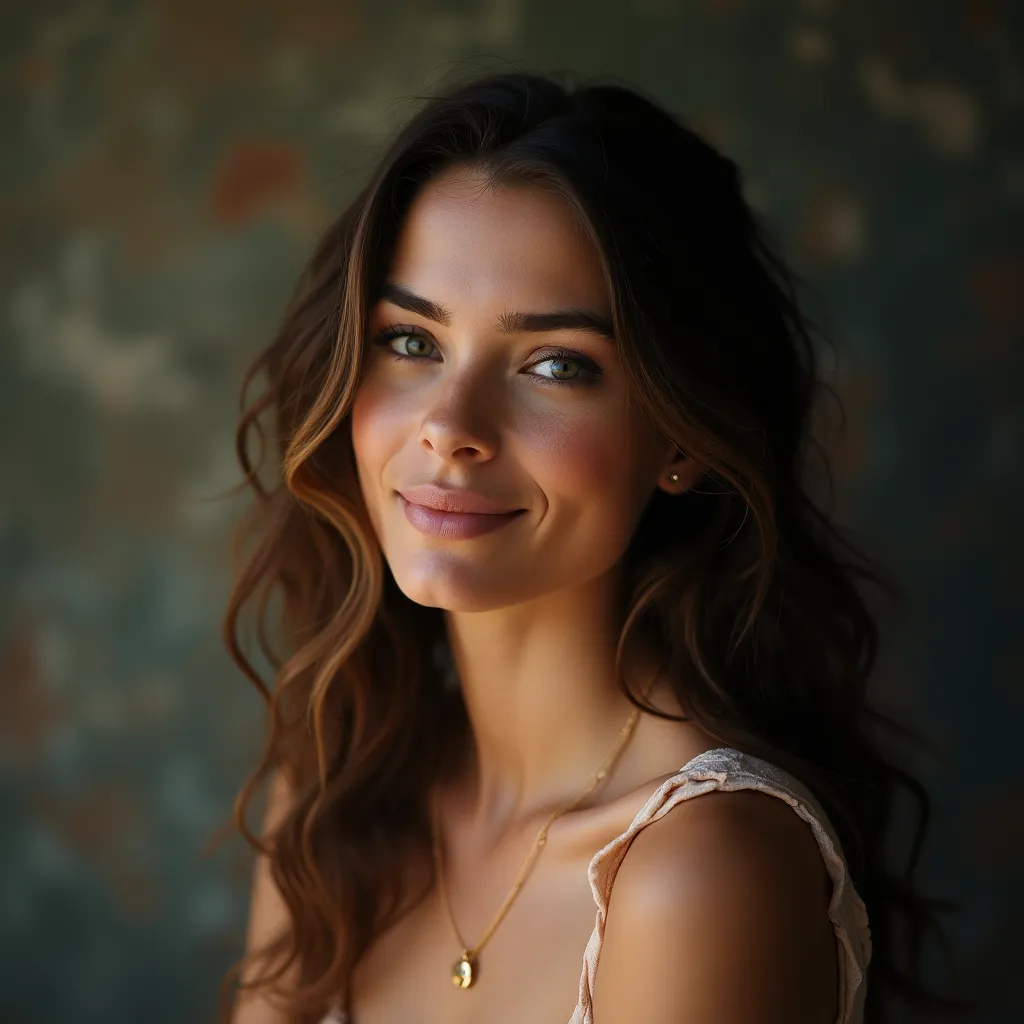 Example of a natural professional portrait on a neutral background