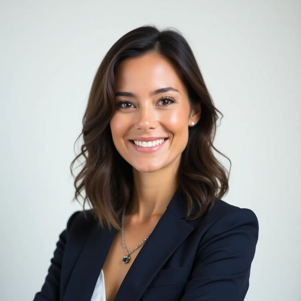 Example of a natural professional portrait on a neutral background