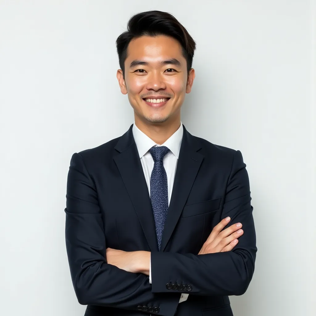 Example of a natural professional portrait on a neutral background