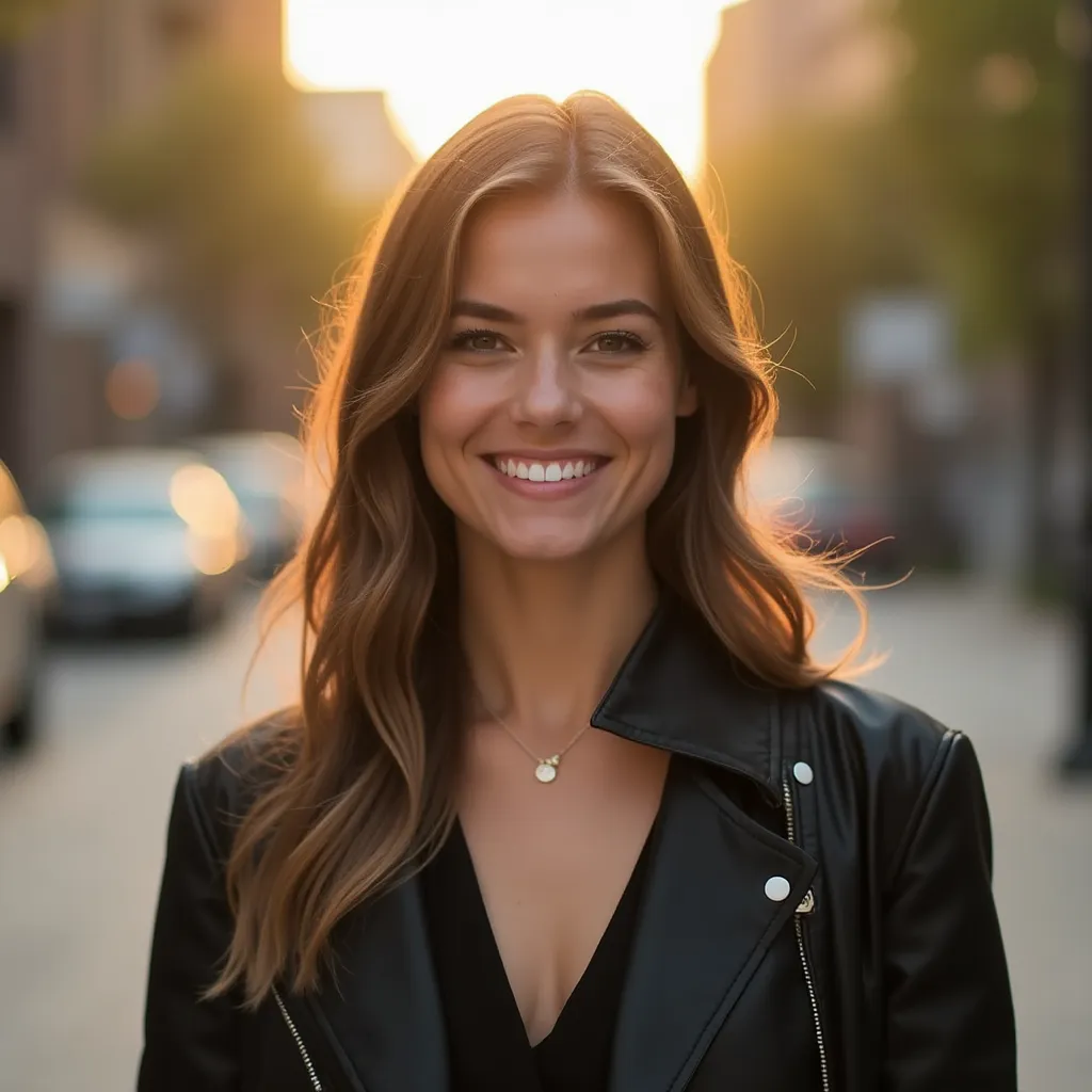 Example of a natural professional portrait on a neutral background