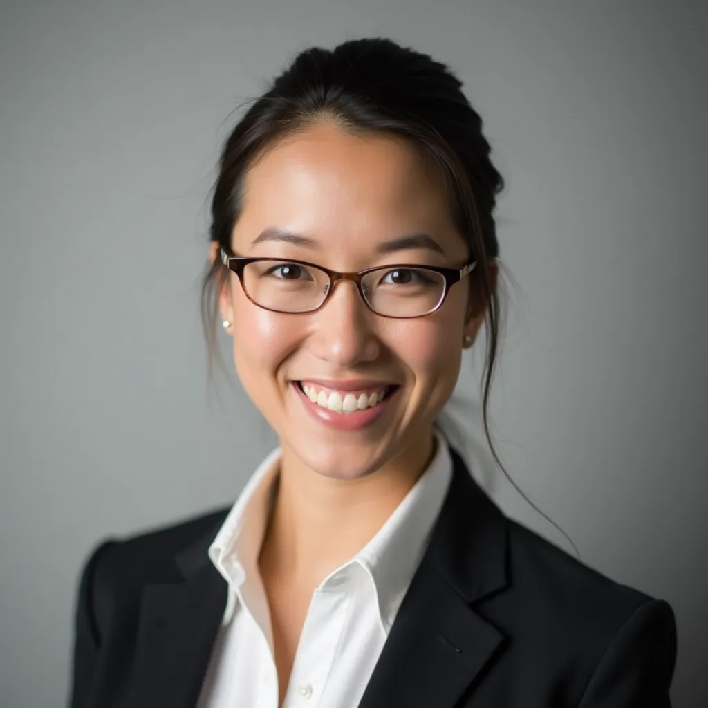 Example of a natural professional portrait on a neutral background