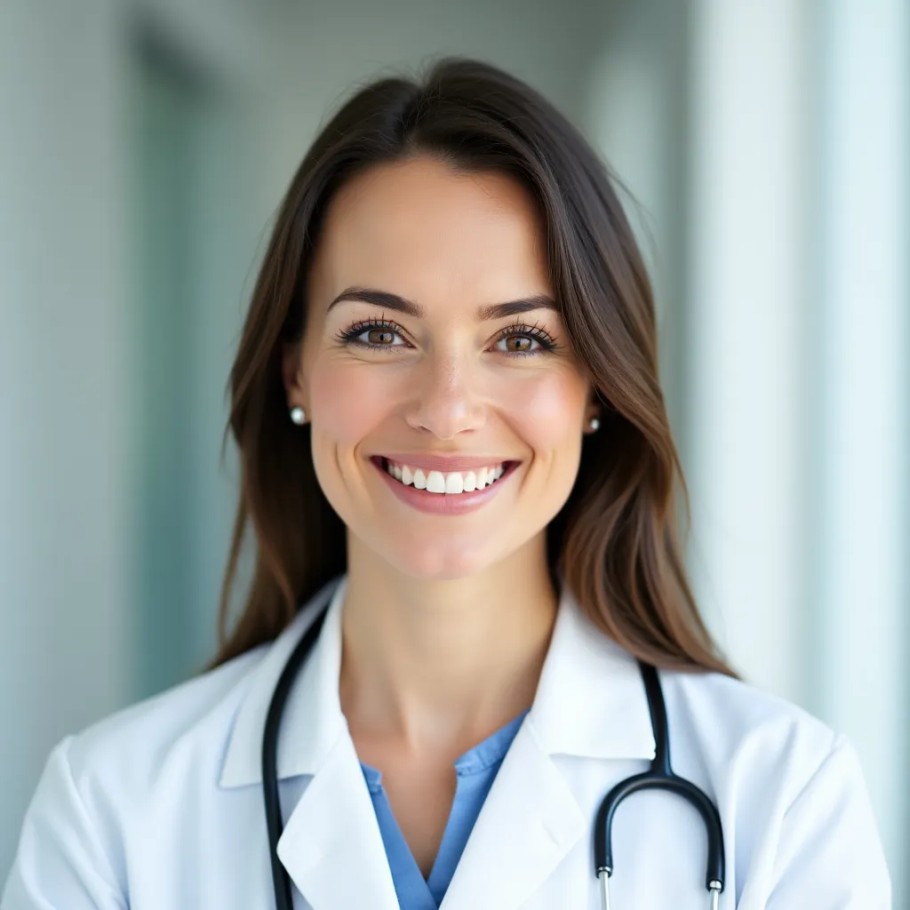 Example of a natural professional portrait on a neutral background
