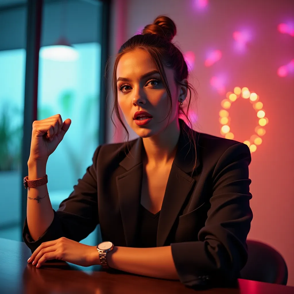 Black and white artistic portrait