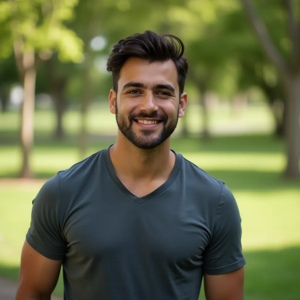 Natural portrait of a smiling woman outdoors