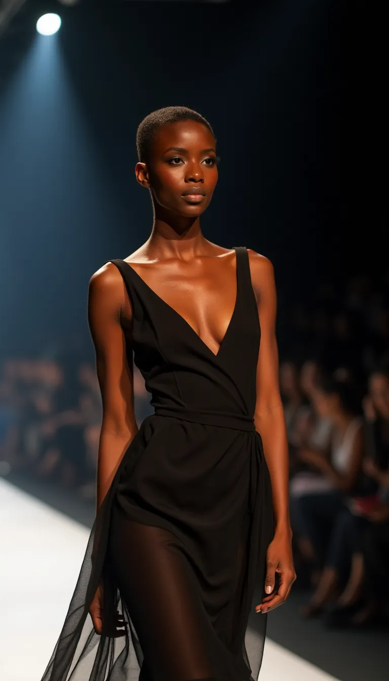 ai-fashion-week-black-female-model-on-a-bright-runway-in-avant-garde-fashion