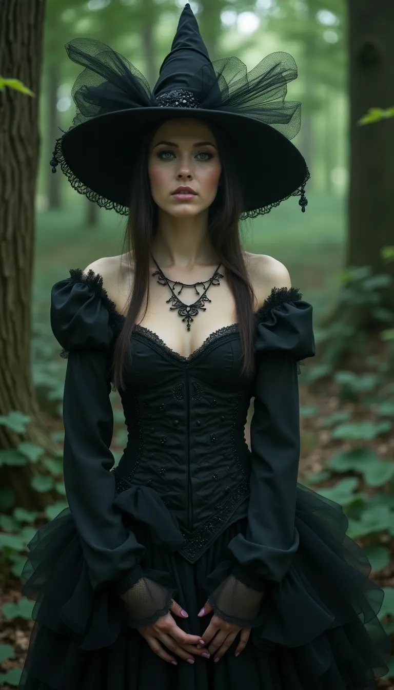 halloween-white-woman-as-a-seductive-witch-in-an-enchanted-forest