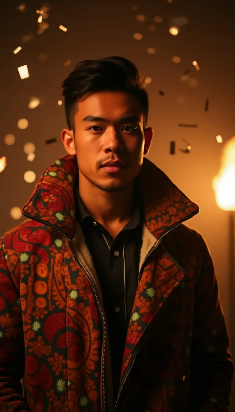 new-year-eve-indigenous-man-in-patterned-jacket-lit-by-warm-torchlight-with-festive-confetti-and-champagne